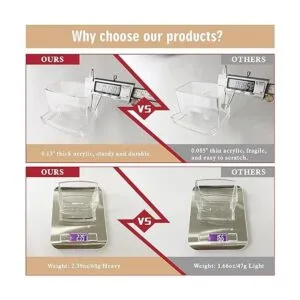 NAGU Soporte acrílico Qtip con tapa de bambú dispensador_4