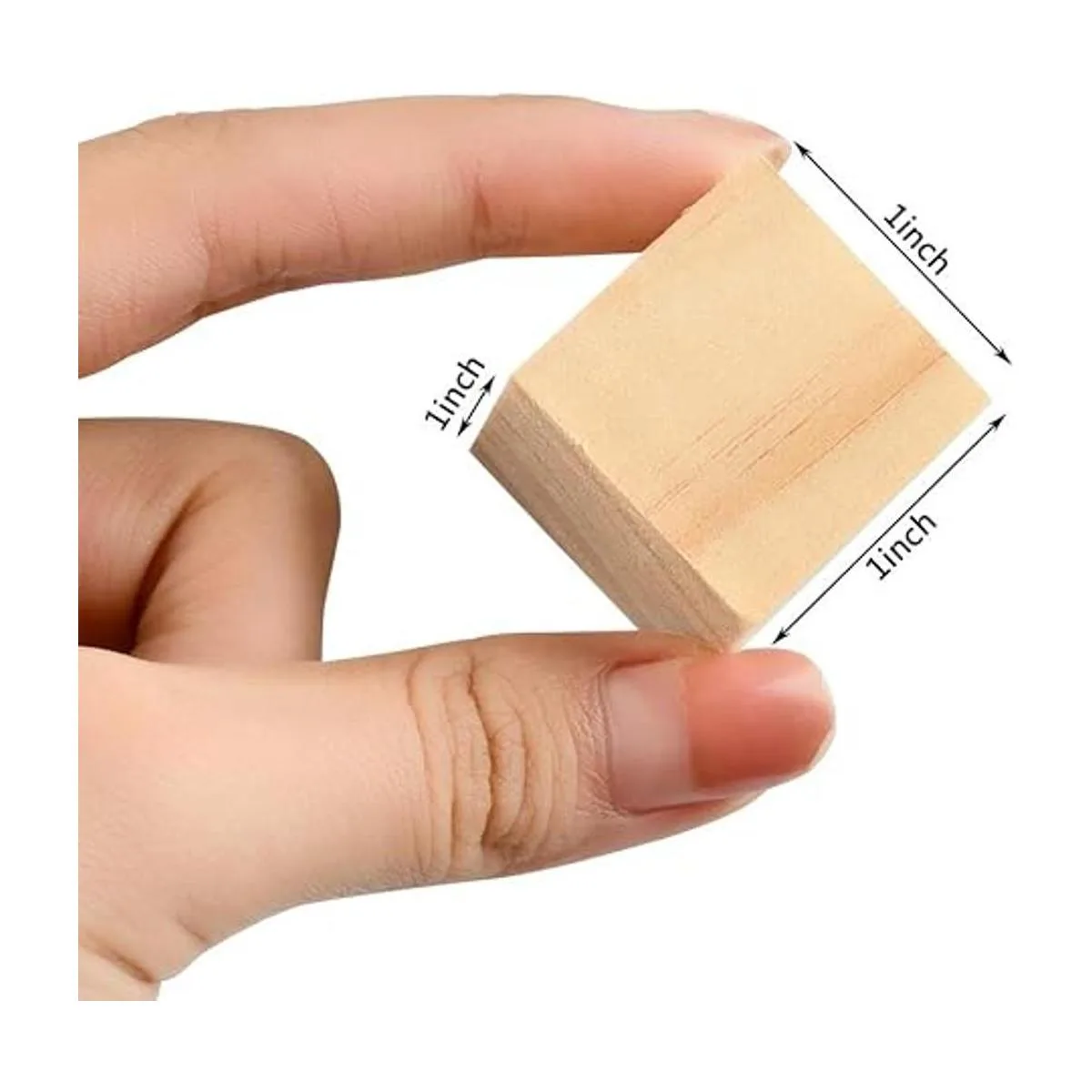 120 bloques cuadrados de madera cubos de madera en blanco