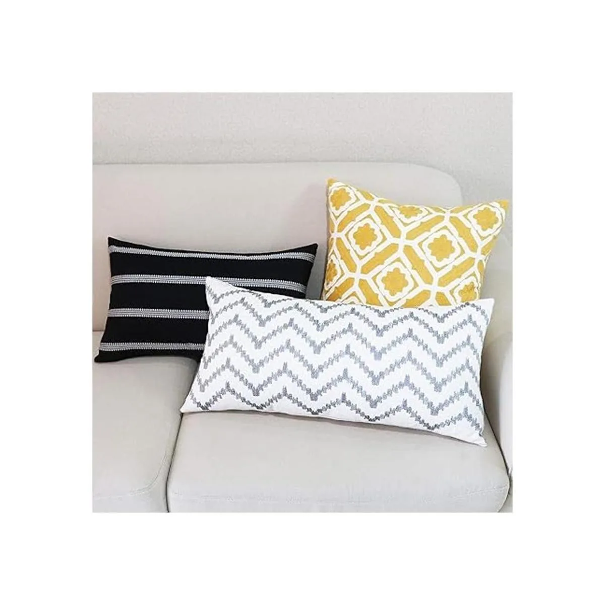 SLOW COW Funda decorativa con bordado para cojín