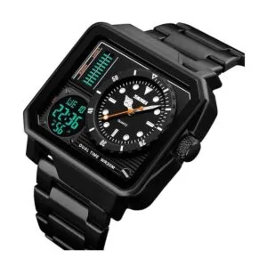 Reloj deportivo digital cuadrado de acero inoxidable con_4