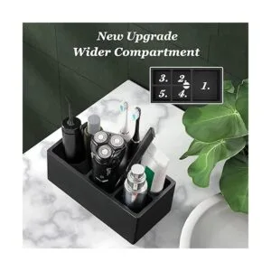 Luxspire Soporte para cepillo de dientes 5 ranuras para