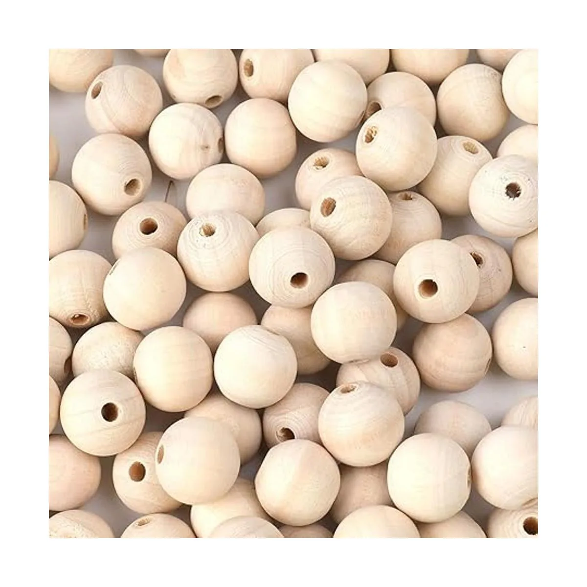 Foraineam 200 Pcs 1 Inch 25mm Wood Beads Round Wooden_3