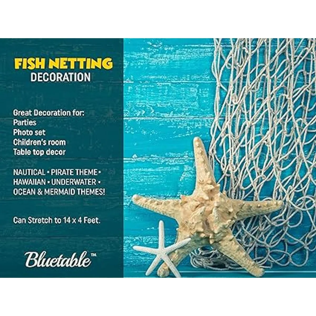 Decoración de red red de pescado decoración de fiesta_3