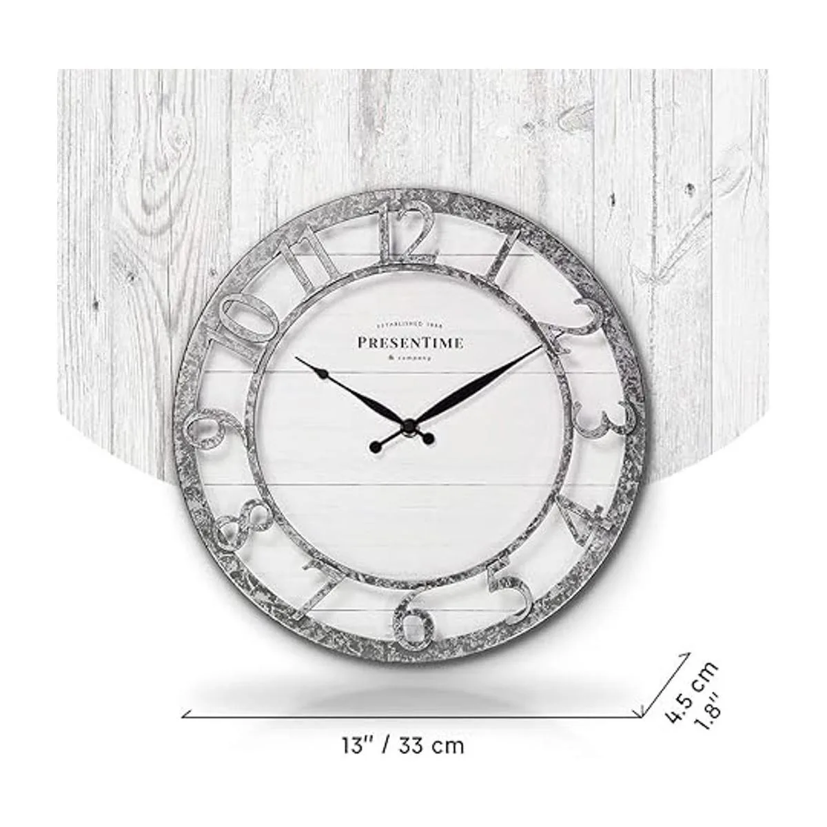 PresenTime Co Reloj de pared de la serie Farmhouse de_4