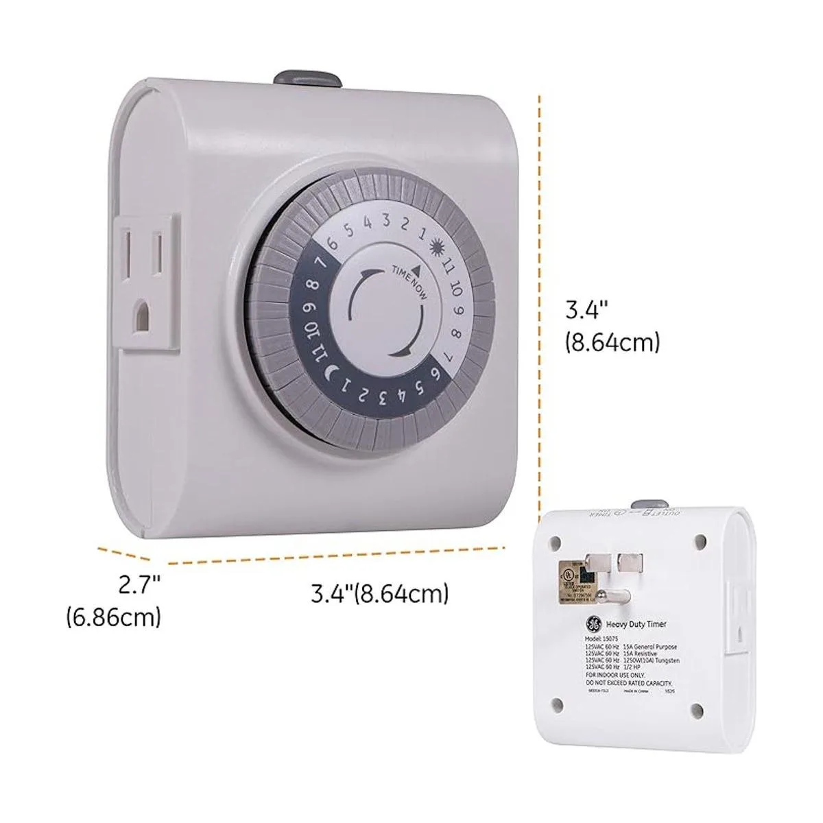 GE Temporizador mecánico de 24 horas para interiores 2_4