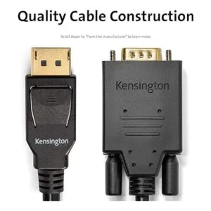 Kensington DisplayPort to VGA Cable Support up to 1080P_3