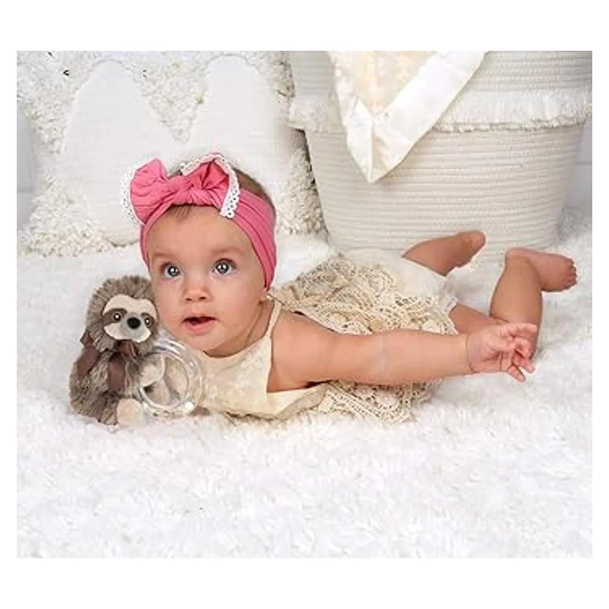 Bearington Baby Lil Speedy Sonajero de peluche 5.5 in_2