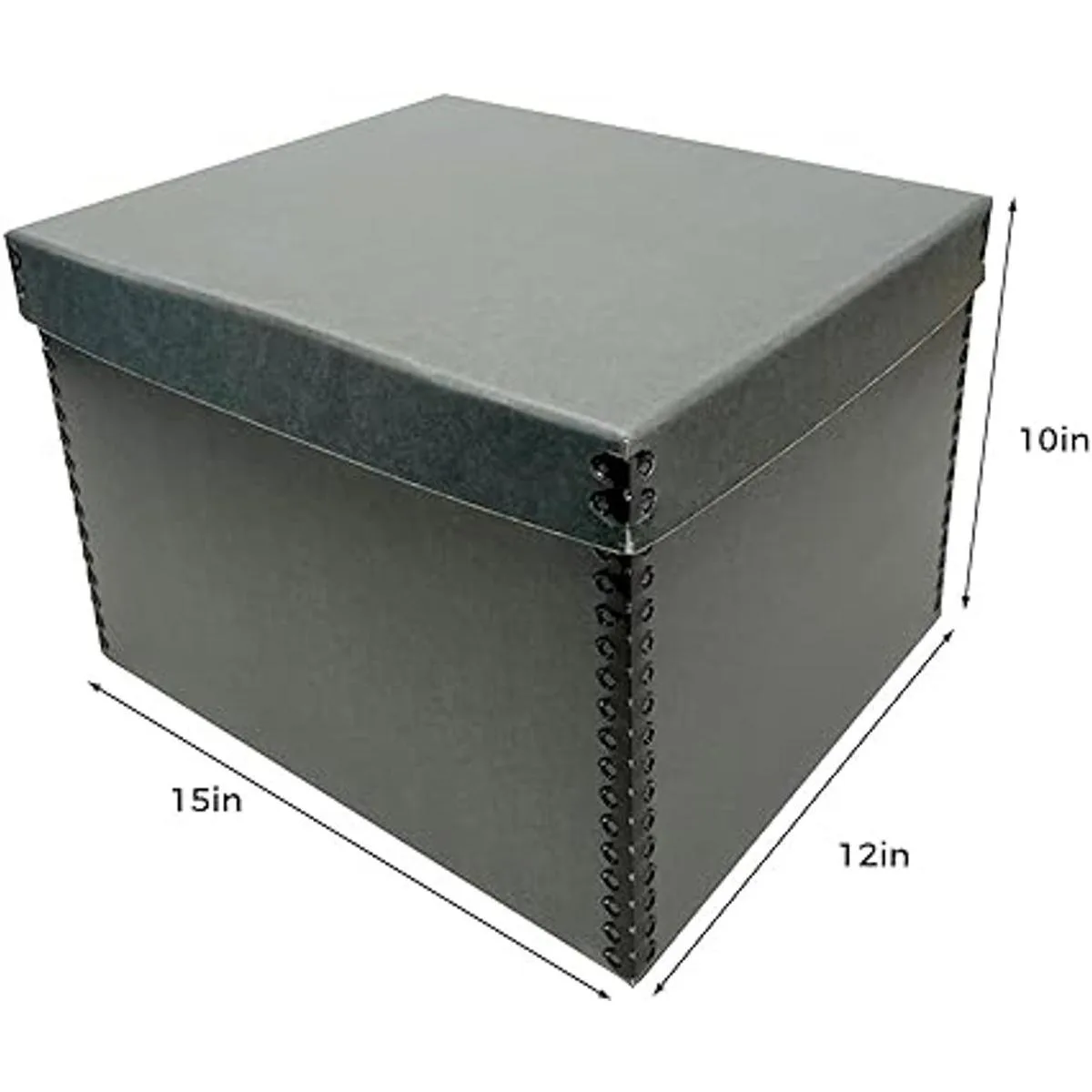 Lineco Caja de almacenamiento de registros azulgris 12