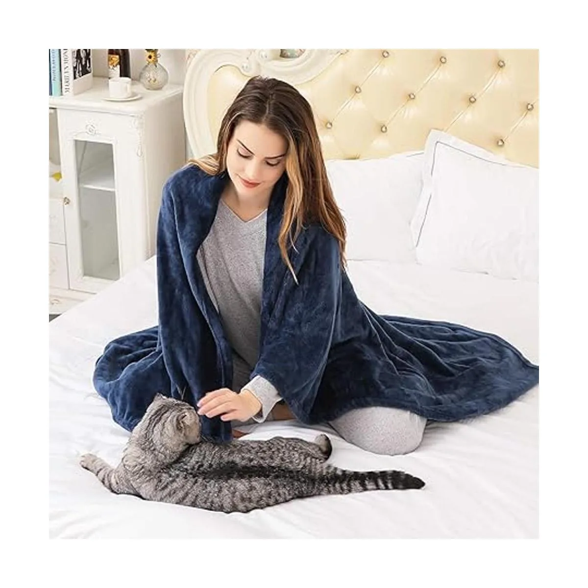 KMUSET Cobija de forro polar tamaño manta ligera súper