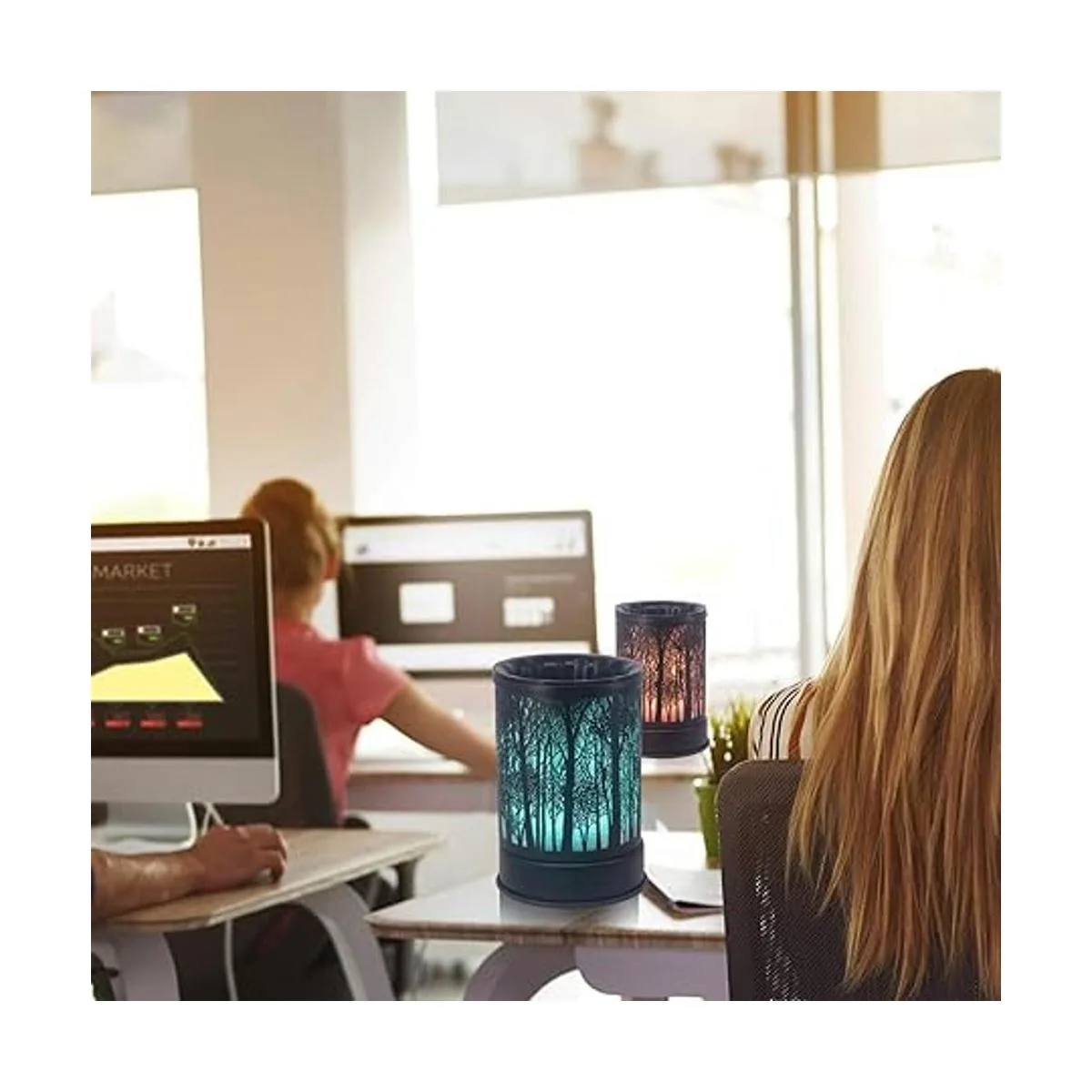 Singeek Calentador de cera de aceite perfumado con 7