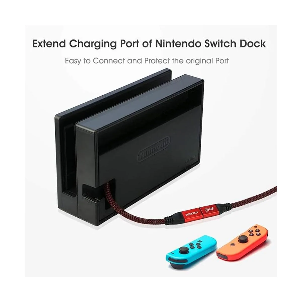 RIITOP Cable de extensión USB C cable trenzado macho a