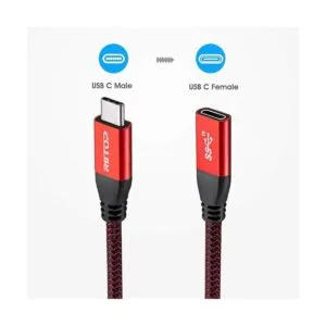 RIITOP Cable de extensión USB C cable trenzado macho a