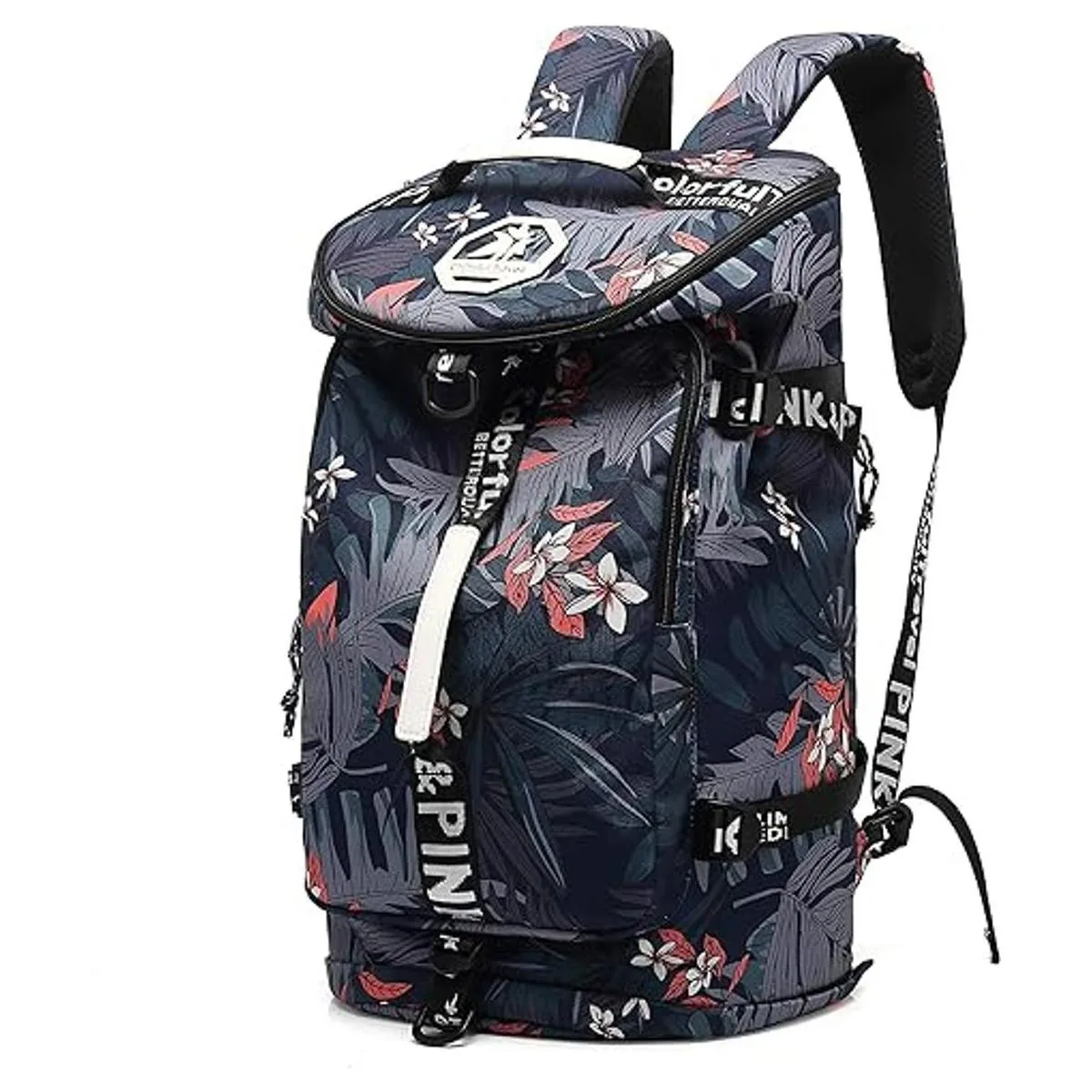 Floral Gym Duffle Bag Backpack 4 ways for Women Waterproof_1