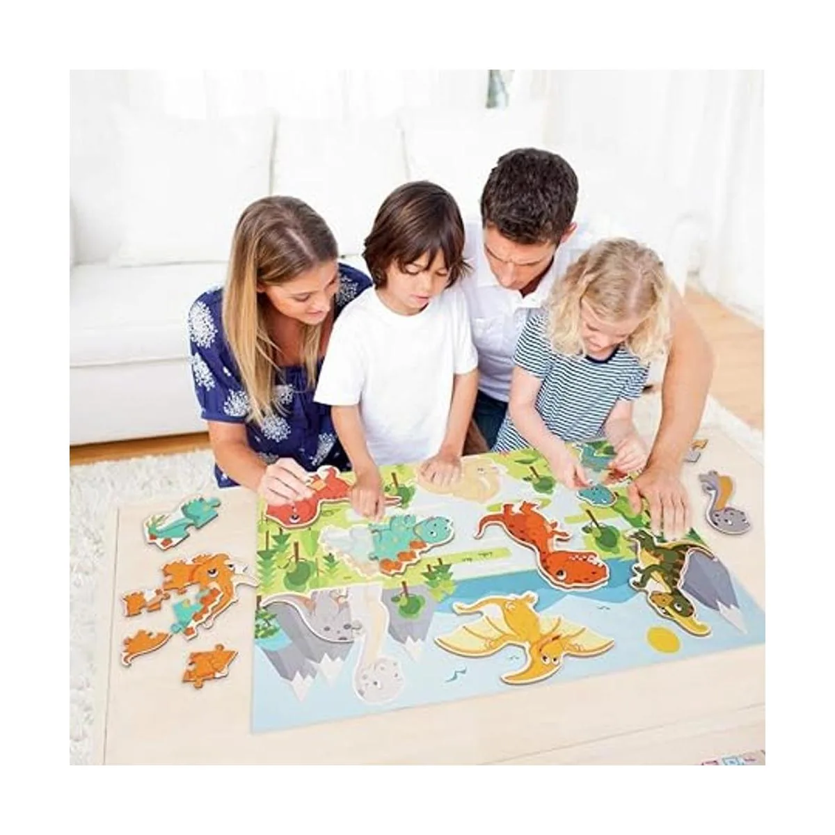 BEESTECH Rompecabezas de dinosaurios para principiantes de_6