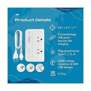 Convertidor de voltaje de 200 W de Ceptics convierte 220_3