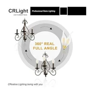 CRLight LED Candelabro Bombilla equivalente a 25 W 250
