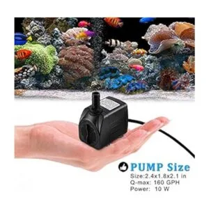 PULACO Bomba sumergible de 10 W y 160 GPH con tubo de 3.3