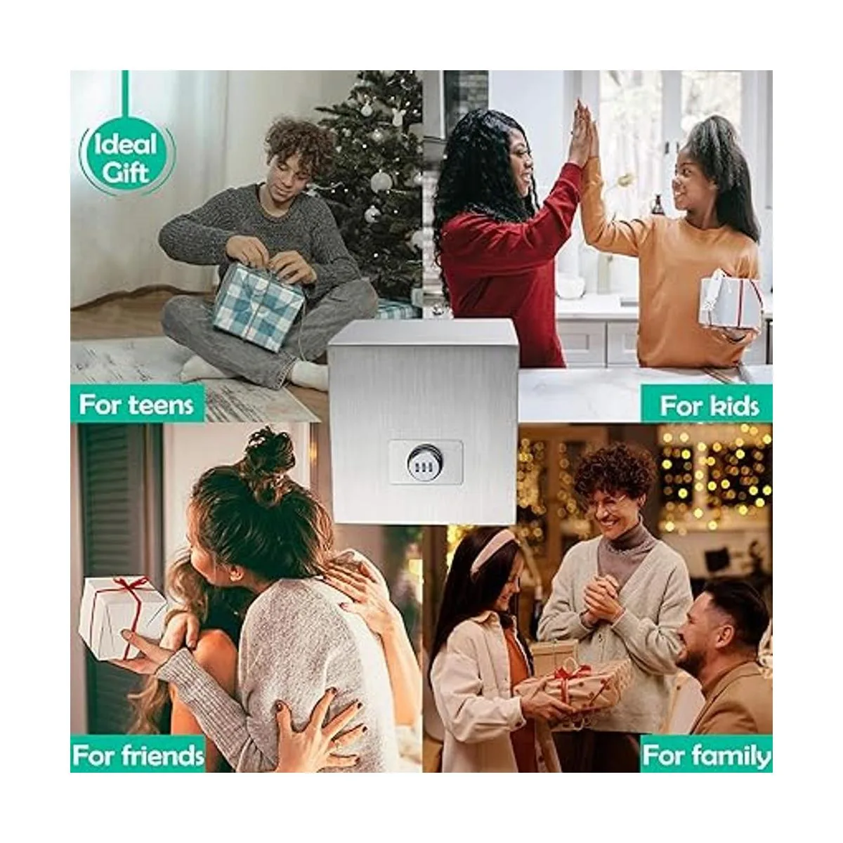 Alcancía de acero inoxidable con contraseña caja de