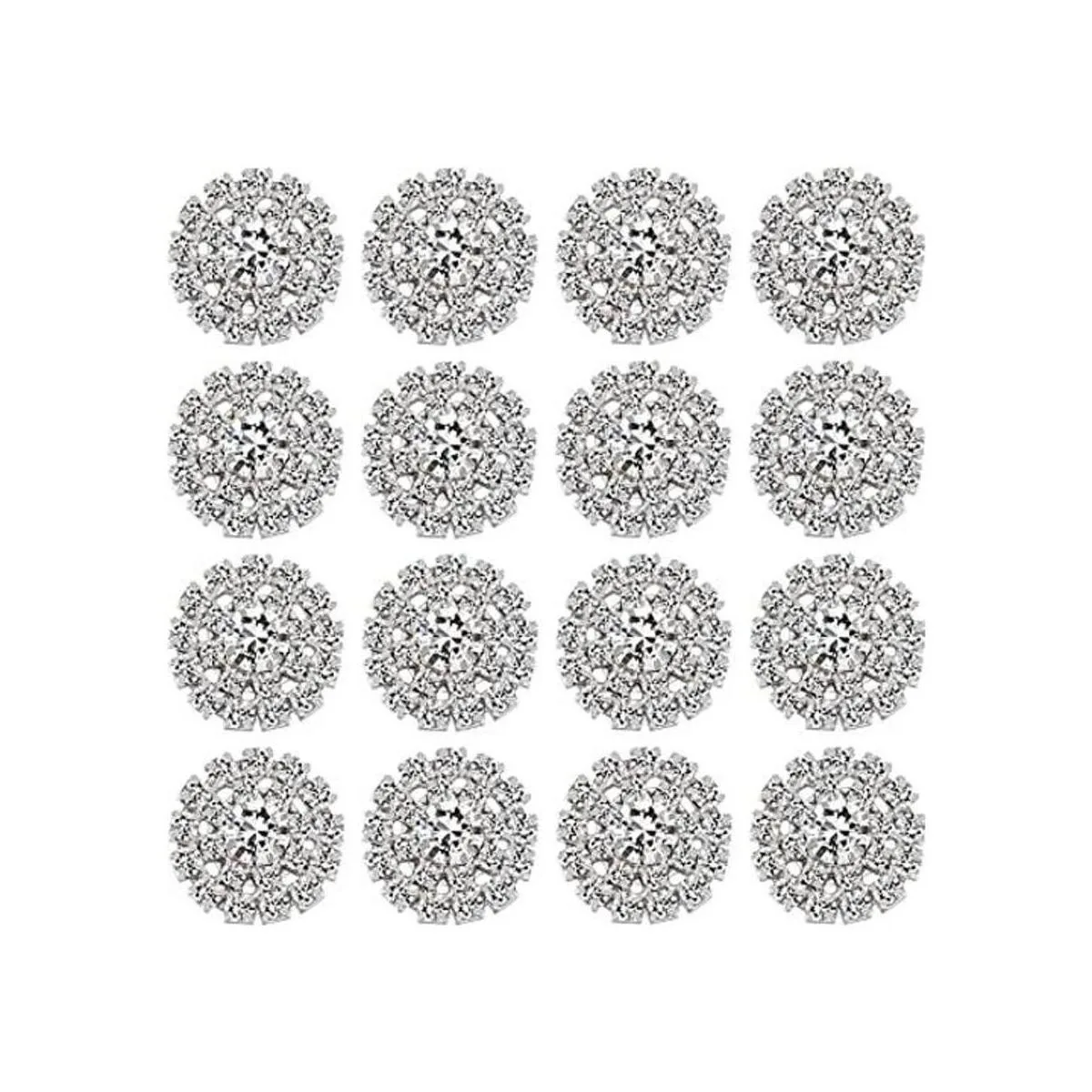 Adornos de diamantes de imitación de 0.748 in con parte