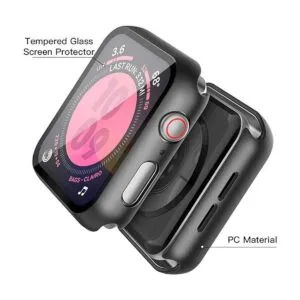 Langboom Funda rígida negra compatible con Apple Watch SE_2