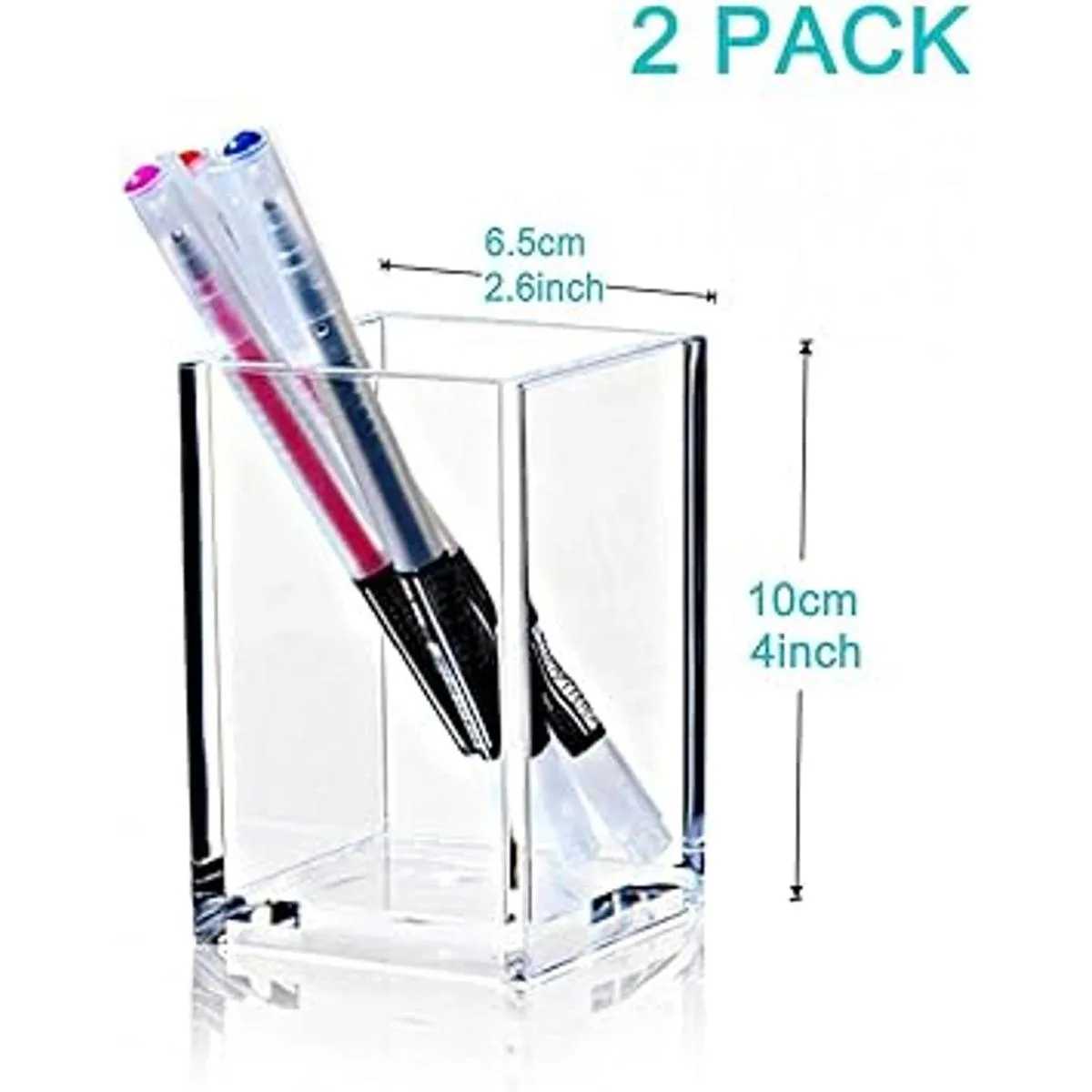 Paquete de 2 soportes de acrílico transparente para_5