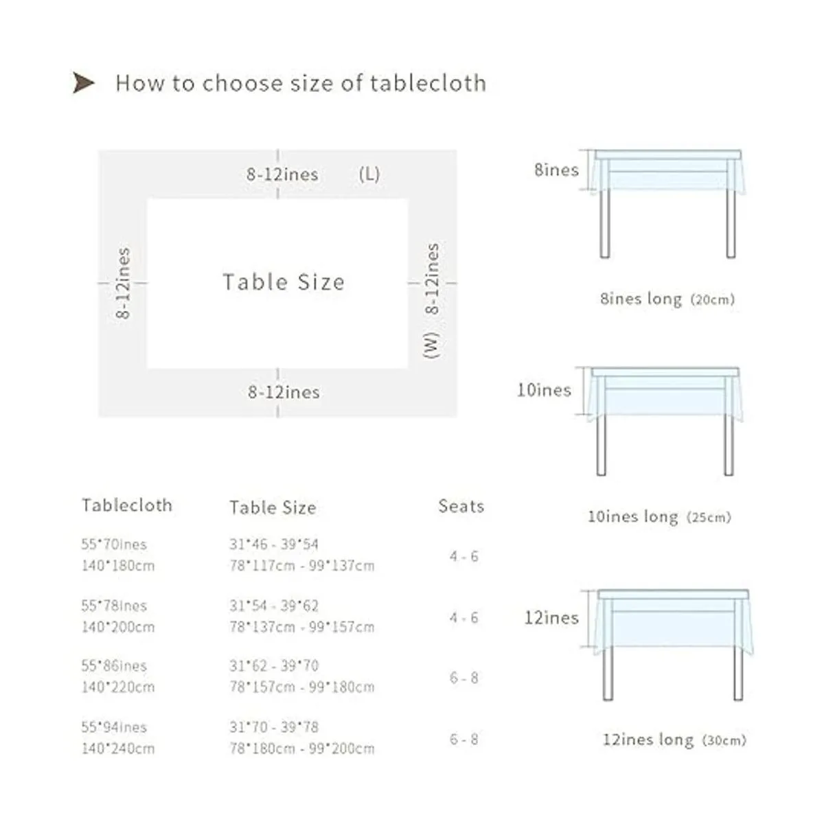 GLORY SEASON Mantel lavable de arpillera rústica de lino