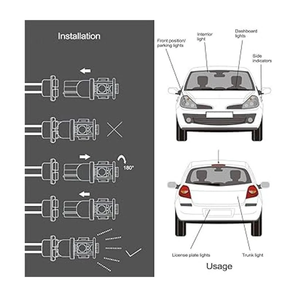 Makergroup 158 bombillas LED W5W 2825 168 192 194 T10 12 V_3