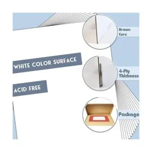 Golden State Art Paquete de 100 tableros de respaldo