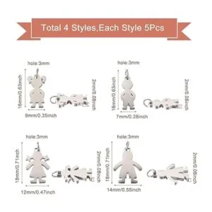 Pandahall 20 colgantes de acero inoxidable 304_5