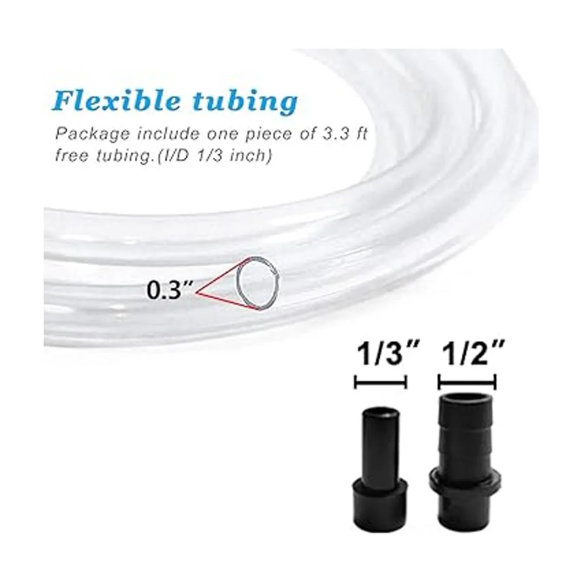 PULACO Bomba sumergible de 10 W y 160 GPH con tubo de 3.3