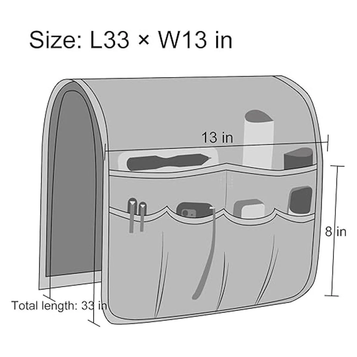 SYSOV Organizador de reposabrazos para sofá soporte de_6