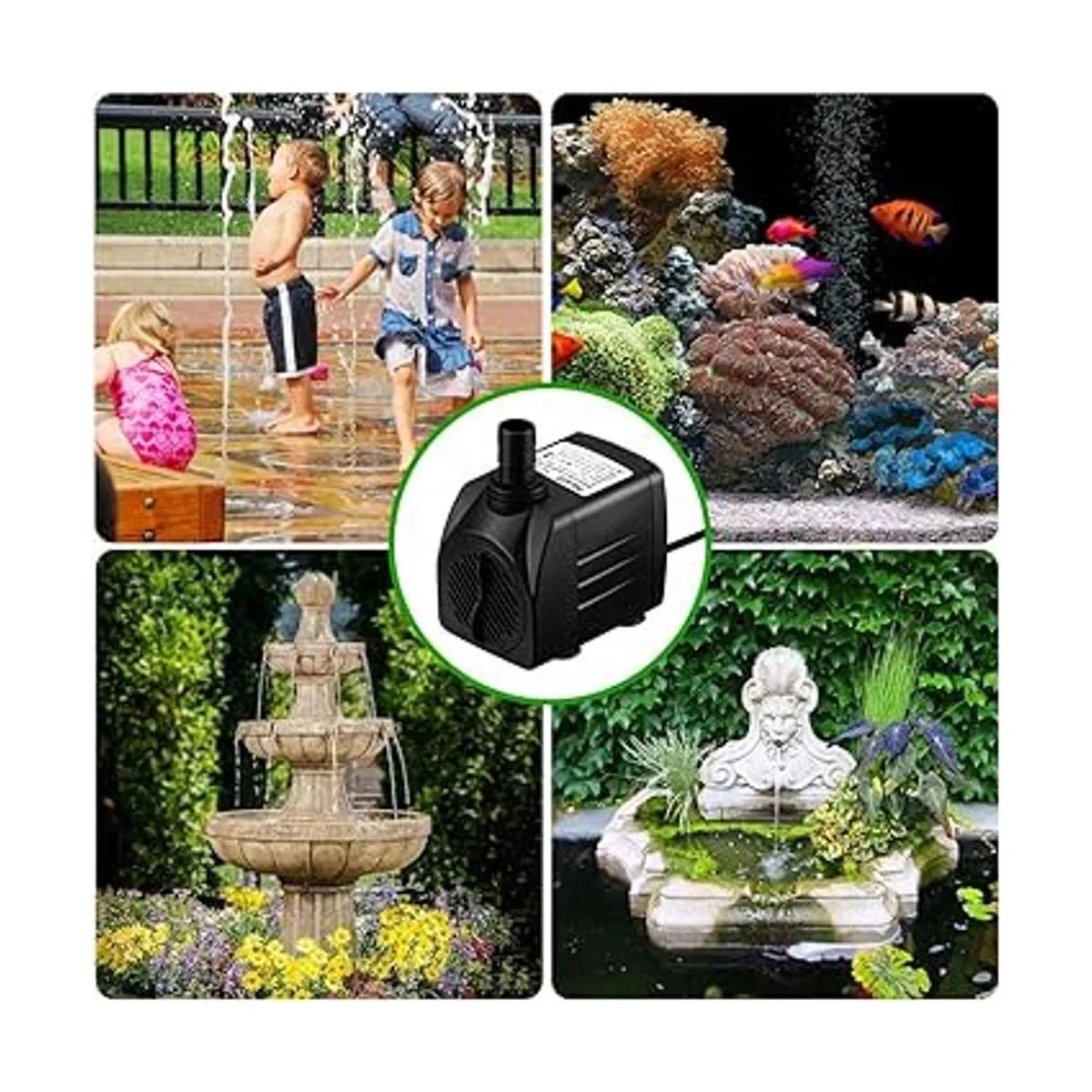 PULACO Bomba sumergible de 10 W y 160 GPH con tubo de 3.3