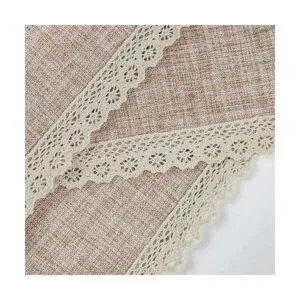 GLORY SEASON Mantel lavable de arpillera rústica de lino