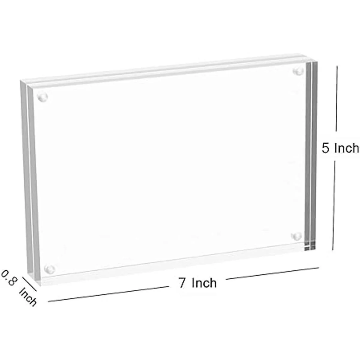 Meetu Marco de fotos acrílico de 5 x 7 pulgadas marco