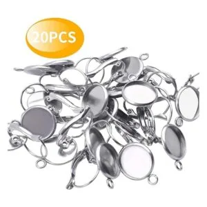 20 aretes de acero inoxidable con cierre de palanca de