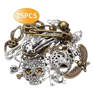 25 piezas de diseño mixto con forma de calaveras colgantes