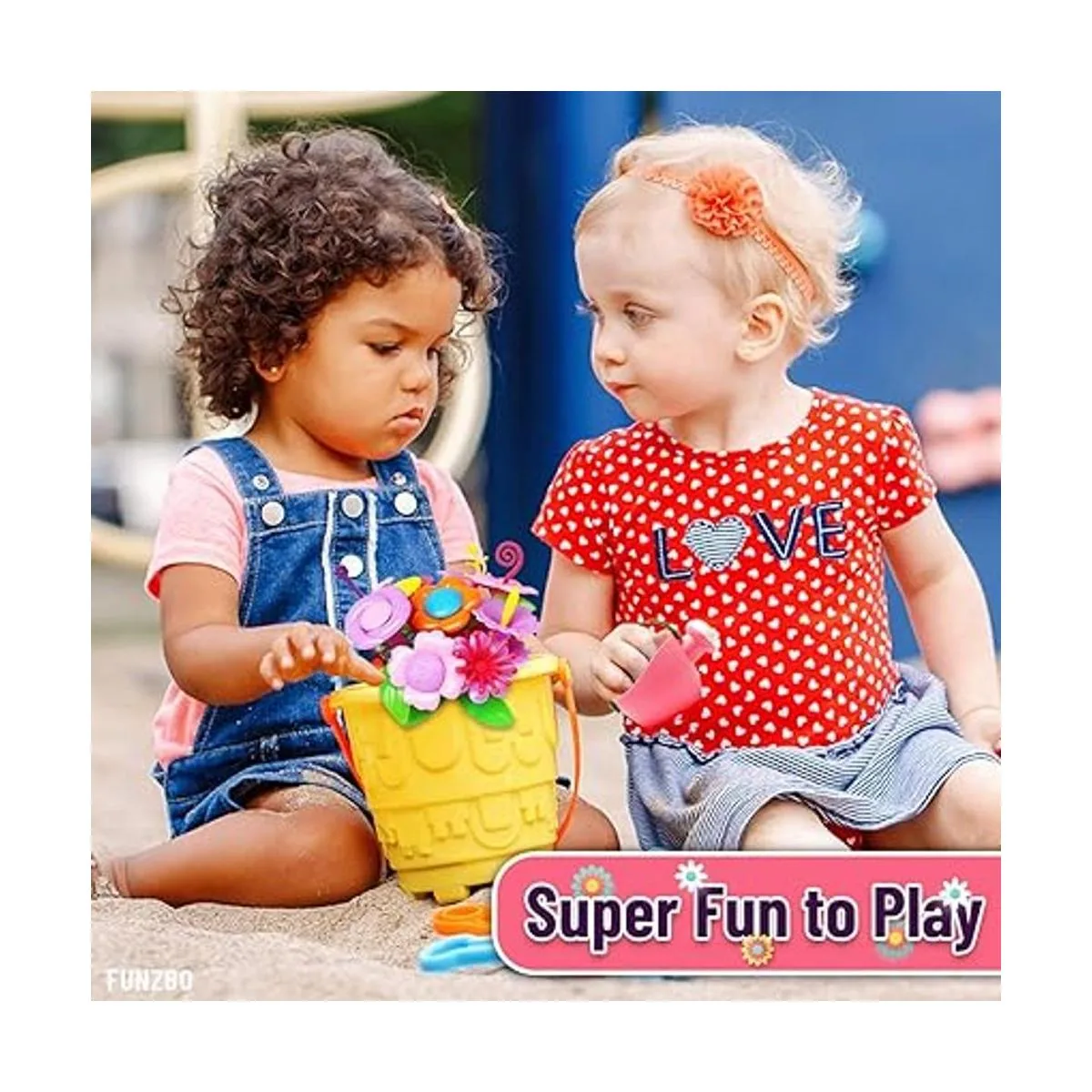FunzBo Juguetes de construcción de jardín de flores para_5