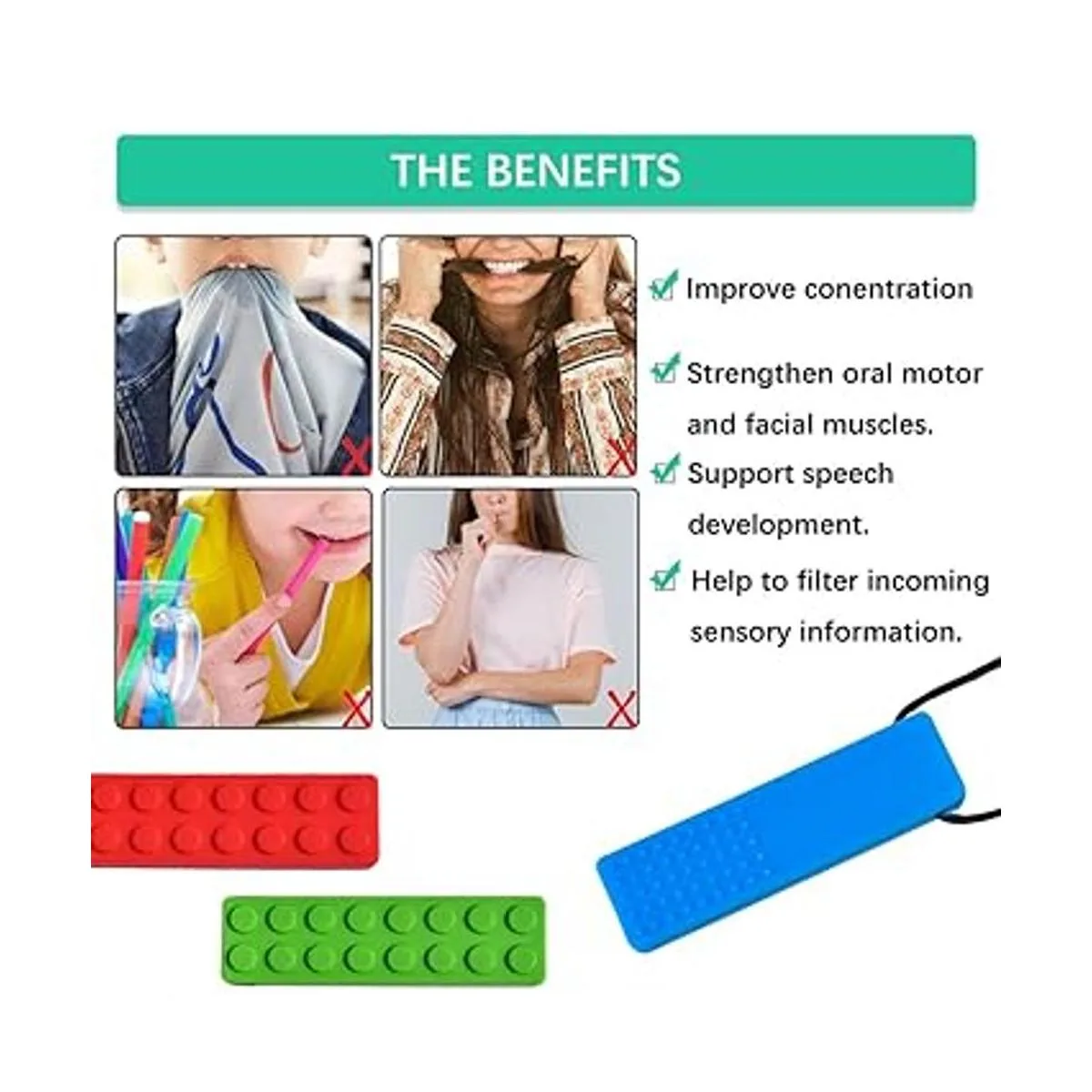 Chew Necklace Sensory Chew Necklace Bundle for Kids with_2