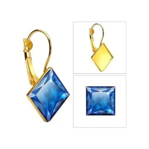 Leverback Cabochon Earring Setting 20 Pieces Brass Lever