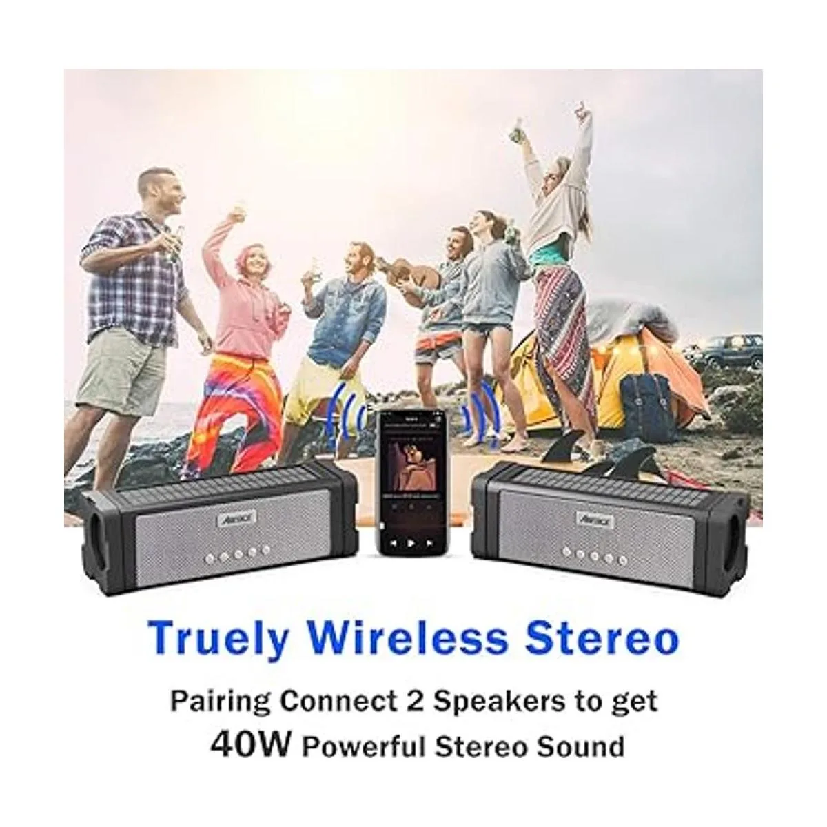 Altavoz Bluetooth impermeable altavoz Bluetooth solar de_4