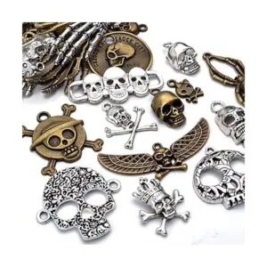 25 piezas de diseño mixto con forma de calaveras colgantes