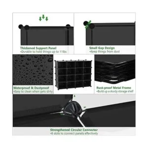 CAHOME Zapatero de plástico soporte modular de