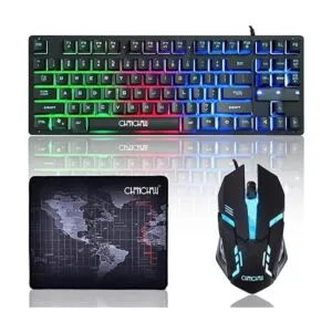 CHONCHOW Mouse y teclado RGB para juegos 87 teclas_1