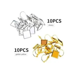 Leverback Cabochon Earring Setting 20 Pieces Brass Lever