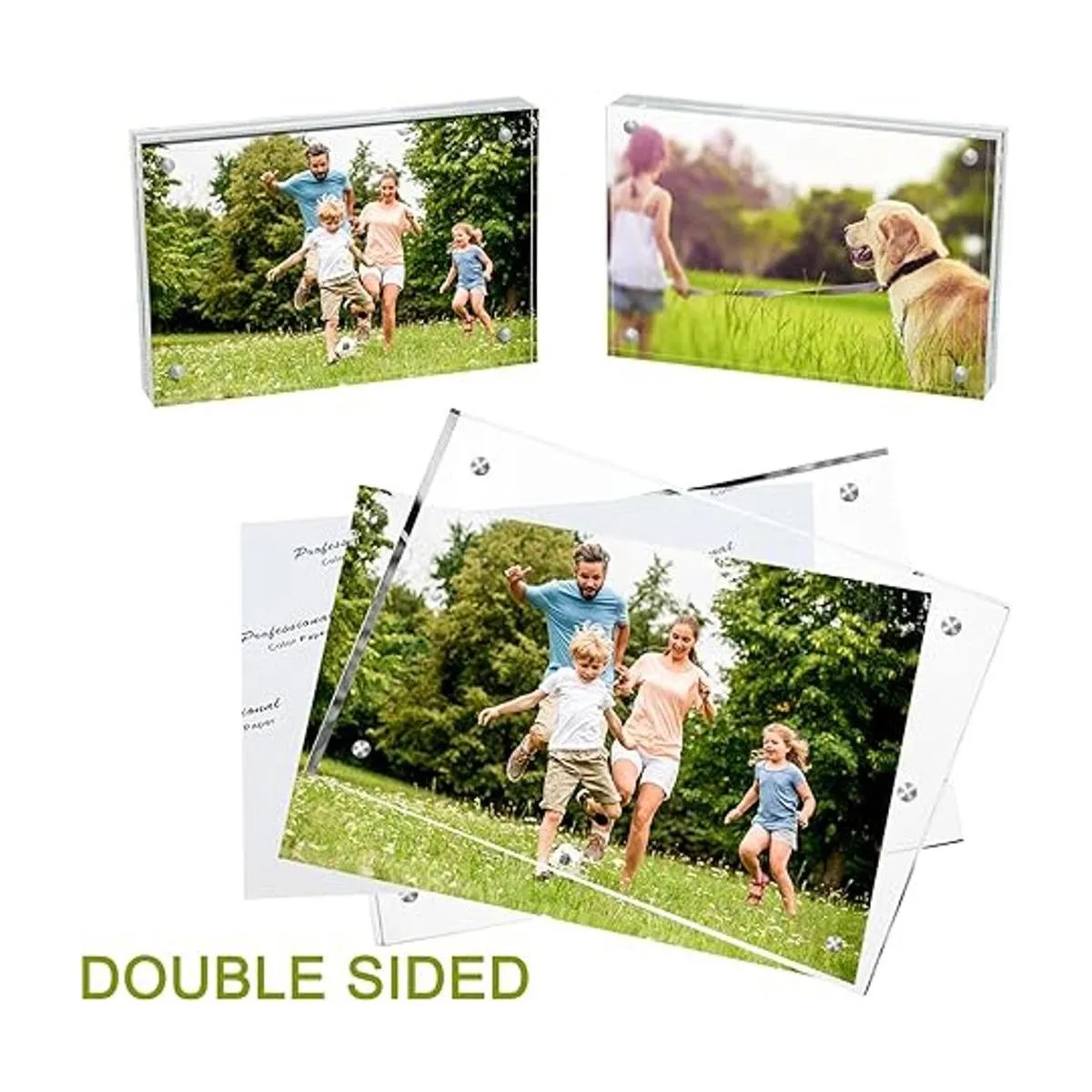 Meetu Marco de fotos acrílico de 5 x 7 pulgadas marco