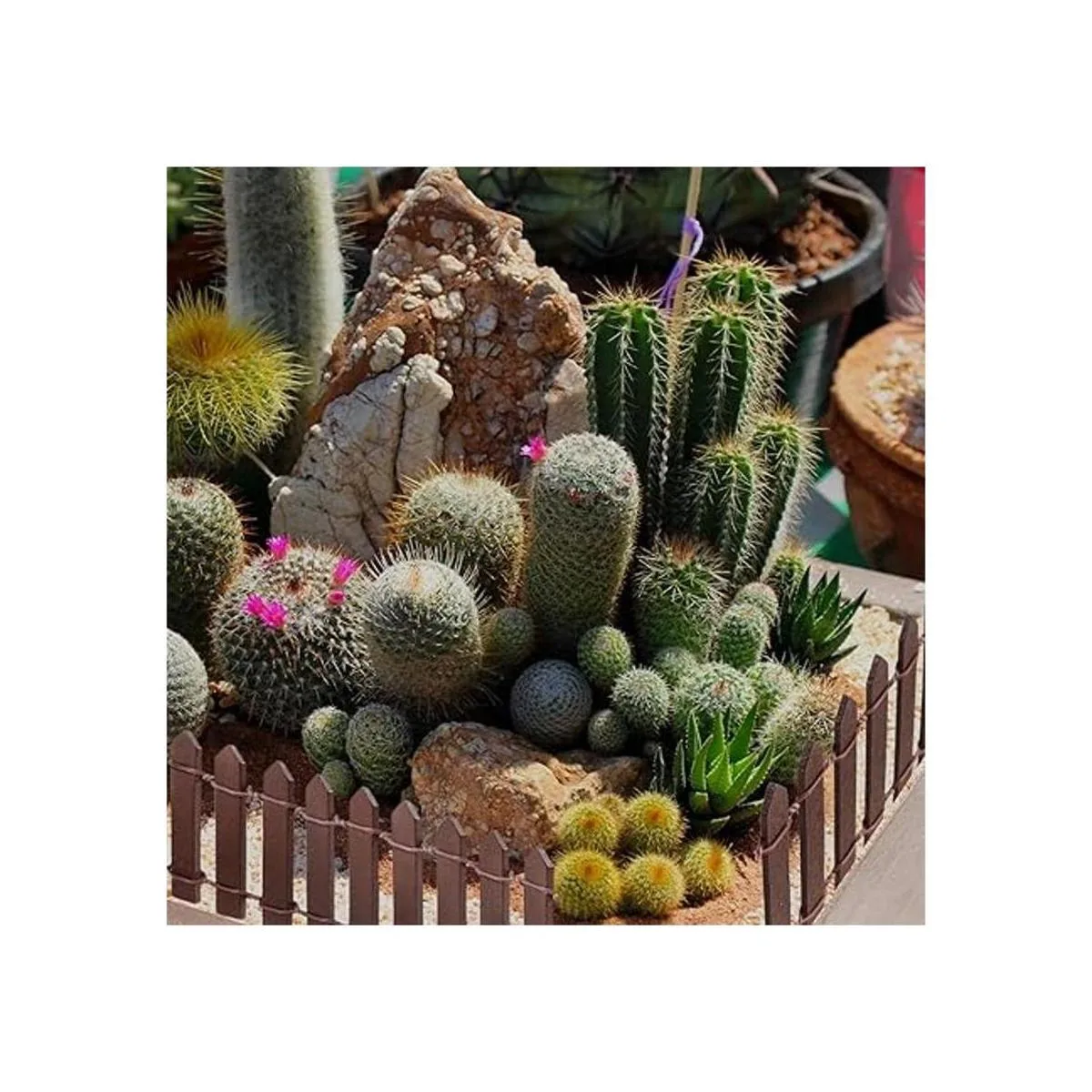 MoHern Accesorios de jardín de hadas en miniatura valla