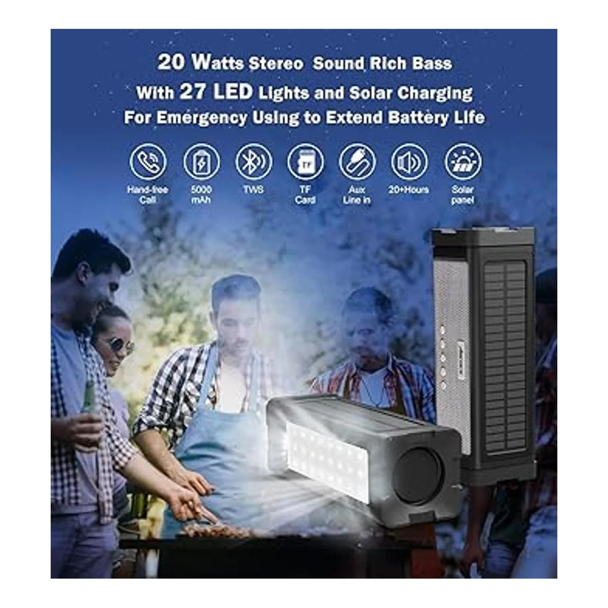 Altavoz Bluetooth impermeable altavoz Bluetooth solar de_2