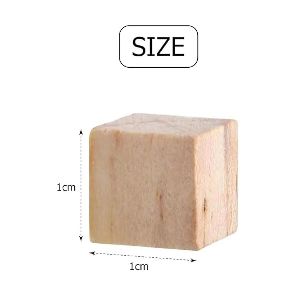 Cubos de madera 200 piezas de bloques de madera cuadrados