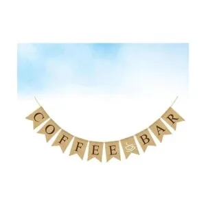 Amosfun Guirnalda rústica de arpillera para barra de_4