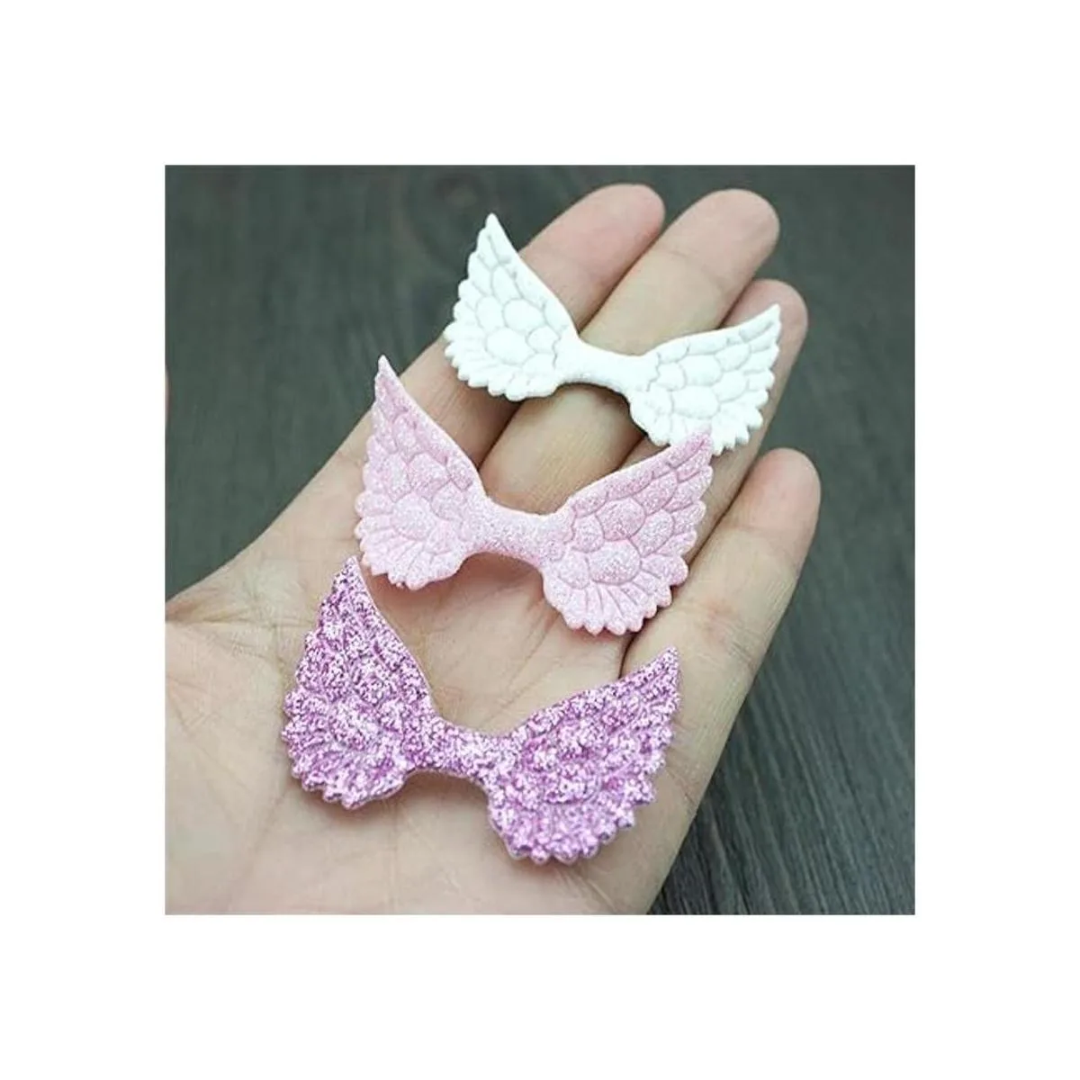 Paquete de 30 apliques de alas de ángel para coser en_3